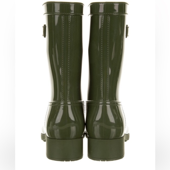 Authentic PRADA SPORT GREEN Rubber Women's Boots Sz 39 (US 9) RARE MILITARY - Picture 5 of 11